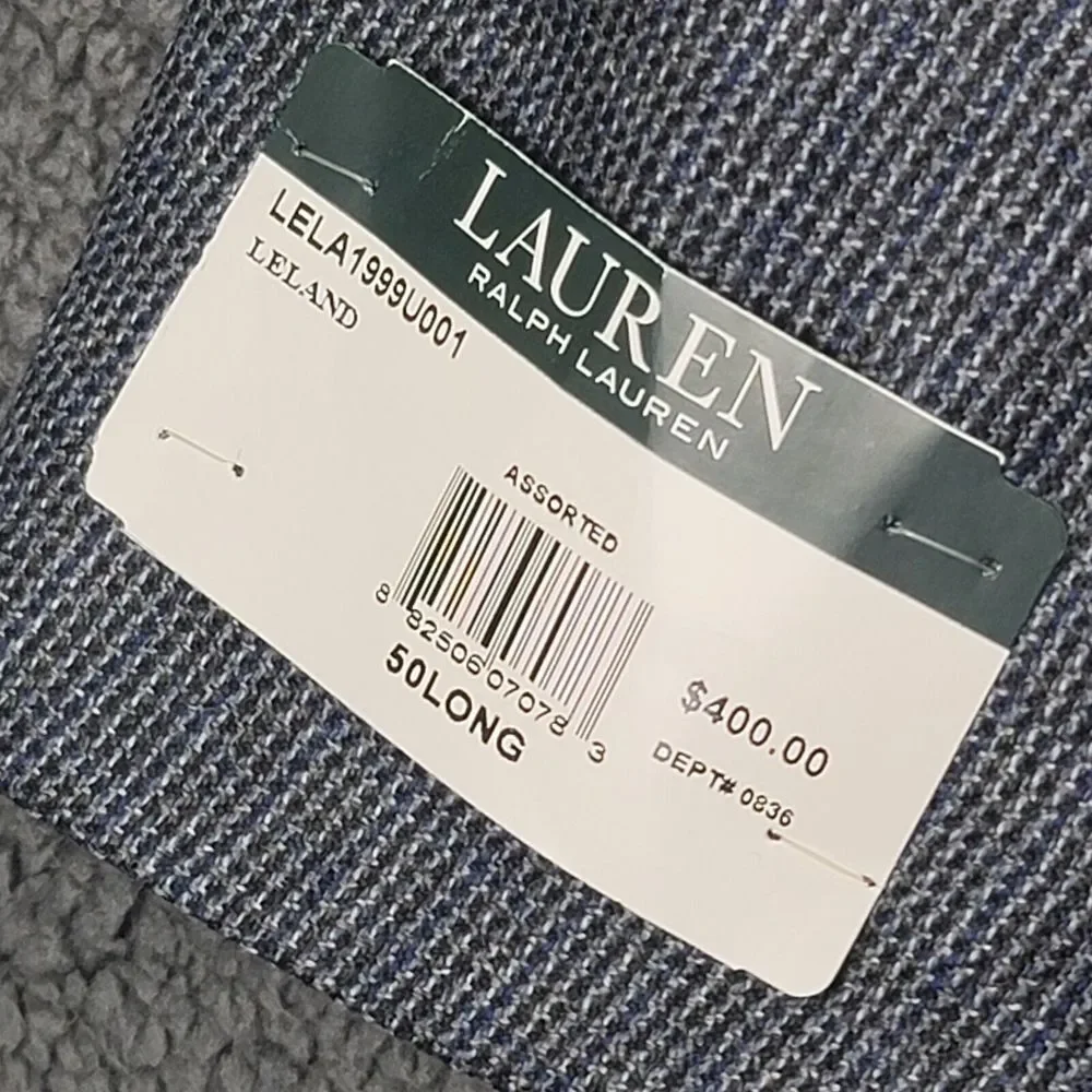 Polo Ralph Lauren Blazer Charcoal Gray Mens‎ 50 L 100% Wool Jacket - MSRP: $400